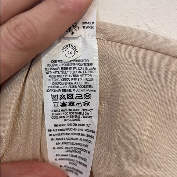 Mini Boden Gold Metallic Puff Sleeve Party Dress- Girls 9-10Y - Picture 4 of 4